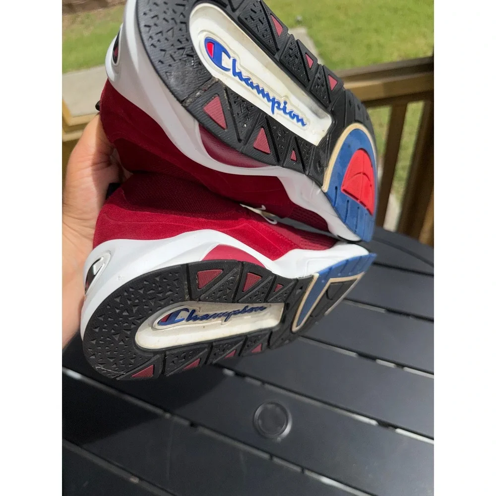 Champion Rally Pro Red Mens High Top Slip On Sock Sneakers CP100012M Size 11